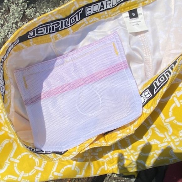 JETPILOT Boardshorts sz 5 bright yellow EUC - Picture 9 of 11